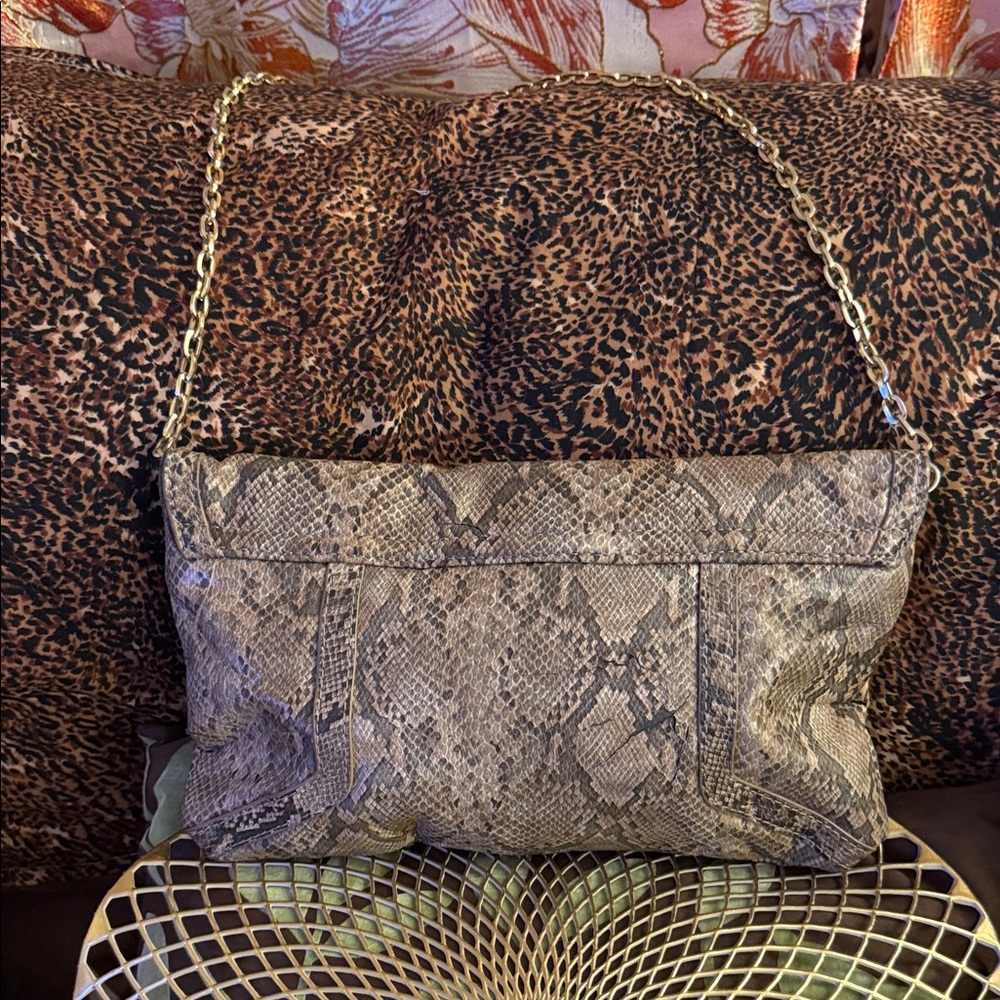 Christian Siriano Python Pattern Shoulder Bag wit… - image 2